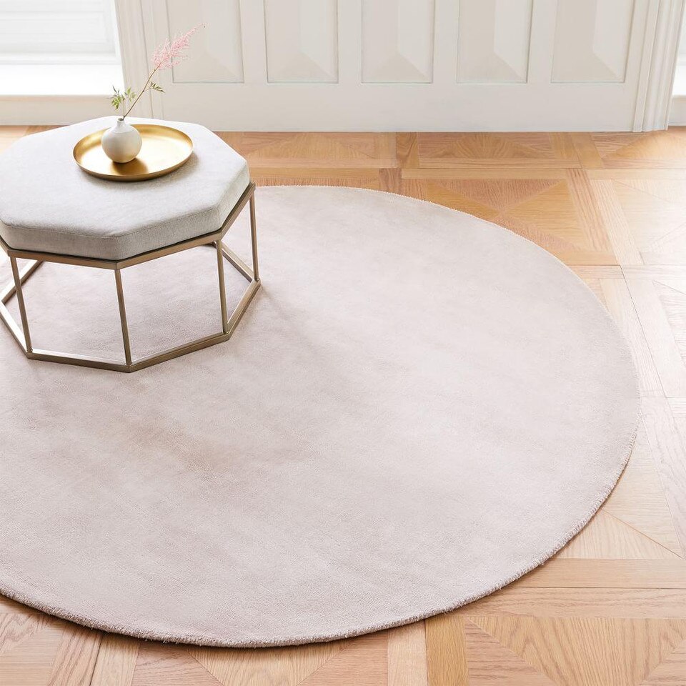 Lucent Round Rug Dusty Blush West Elm Australia